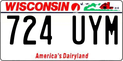 WI license plate 724UYM