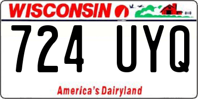 WI license plate 724UYQ