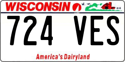 WI license plate 724VES