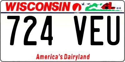 WI license plate 724VEU