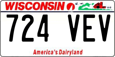 WI license plate 724VEV