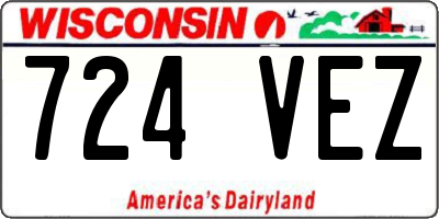WI license plate 724VEZ