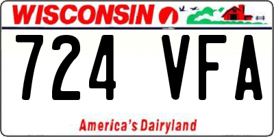 WI license plate 724VFA
