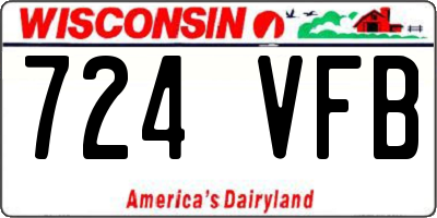 WI license plate 724VFB