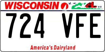 WI license plate 724VFE
