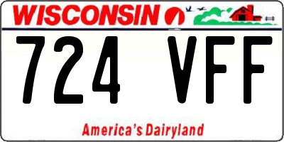 WI license plate 724VFF