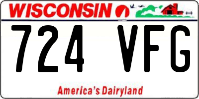 WI license plate 724VFG