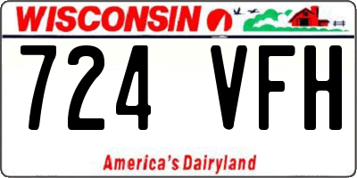 WI license plate 724VFH