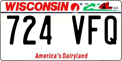 WI license plate 724VFQ