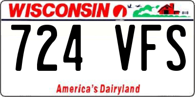 WI license plate 724VFS