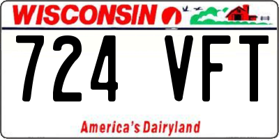 WI license plate 724VFT