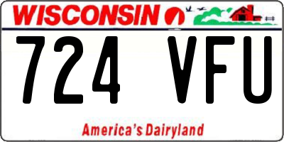 WI license plate 724VFU