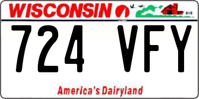 WI license plate 724VFY