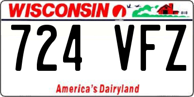WI license plate 724VFZ