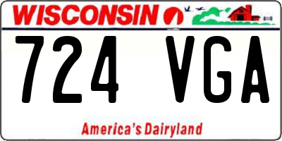 WI license plate 724VGA