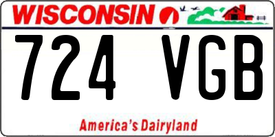 WI license plate 724VGB