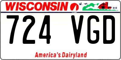WI license plate 724VGD