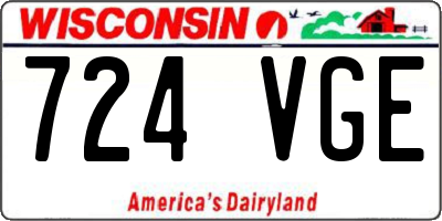 WI license plate 724VGE