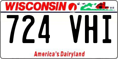 WI license plate 724VHI
