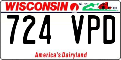 WI license plate 724VPD