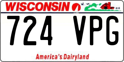 WI license plate 724VPG