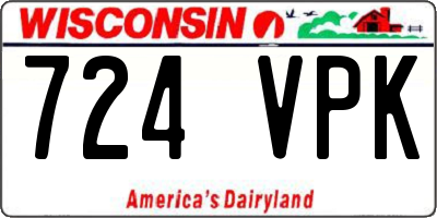 WI license plate 724VPK