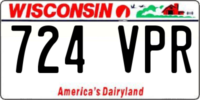 WI license plate 724VPR