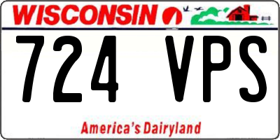 WI license plate 724VPS