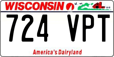 WI license plate 724VPT