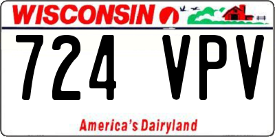 WI license plate 724VPV