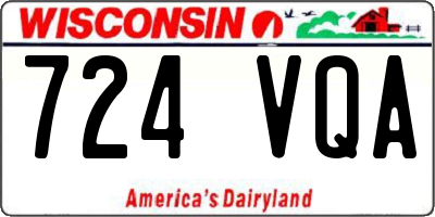 WI license plate 724VQA