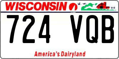 WI license plate 724VQB
