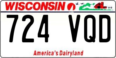 WI license plate 724VQD