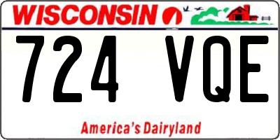 WI license plate 724VQE
