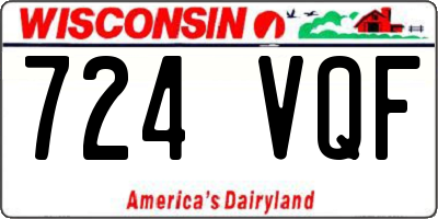 WI license plate 724VQF