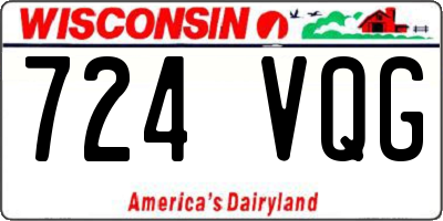 WI license plate 724VQG