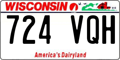 WI license plate 724VQH