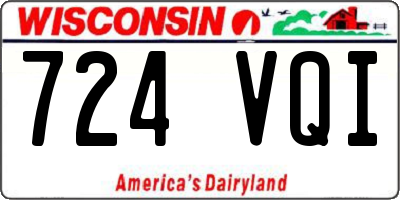WI license plate 724VQI