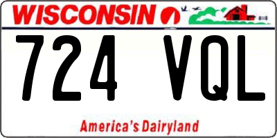 WI license plate 724VQL