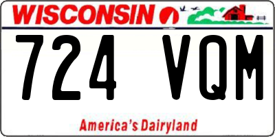 WI license plate 724VQM