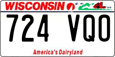 WI license plate 724VQO