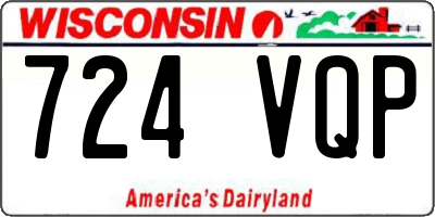 WI license plate 724VQP