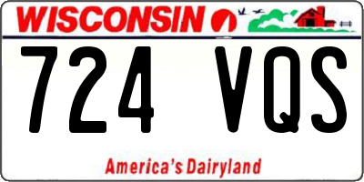 WI license plate 724VQS