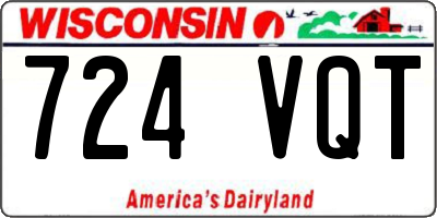 WI license plate 724VQT