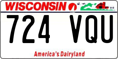 WI license plate 724VQU