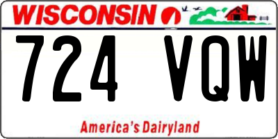 WI license plate 724VQW