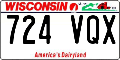 WI license plate 724VQX