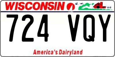 WI license plate 724VQY