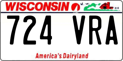 WI license plate 724VRA
