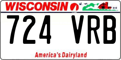 WI license plate 724VRB